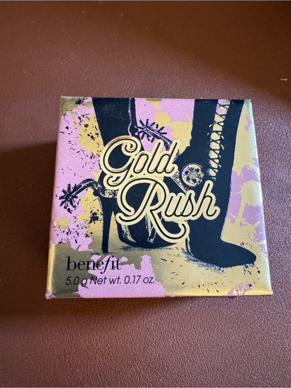 Benefit Cosmetics Gold Rush Blush Full Size 0.17oz/5.0g New With Brush